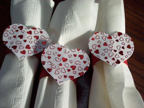 how to make heart shaped napkin rings